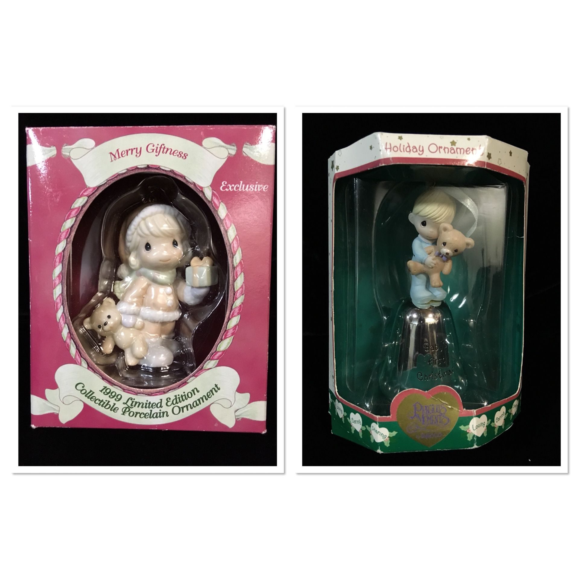 New in boxes - Precious Moments Christmas ornaments