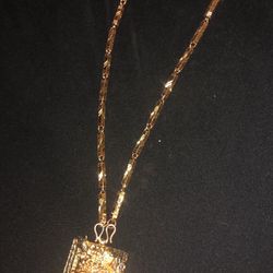 24K asian gold chain wi/ pendant