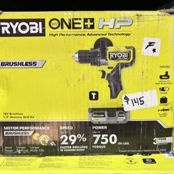 Ryobi 18V Brushless 1/2" Hammer Drill Kit (Used Like New)