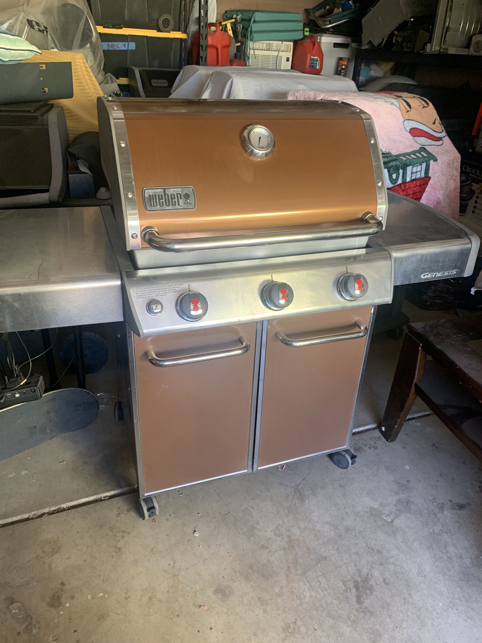 Weber Genesis E-310 BBQ Grill Propane (Orange) For Sale