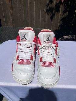 Air Jordan 4 Men's Size 11 'Alternate 89' Sneakers 308497-106 White/Red 🔥🔥