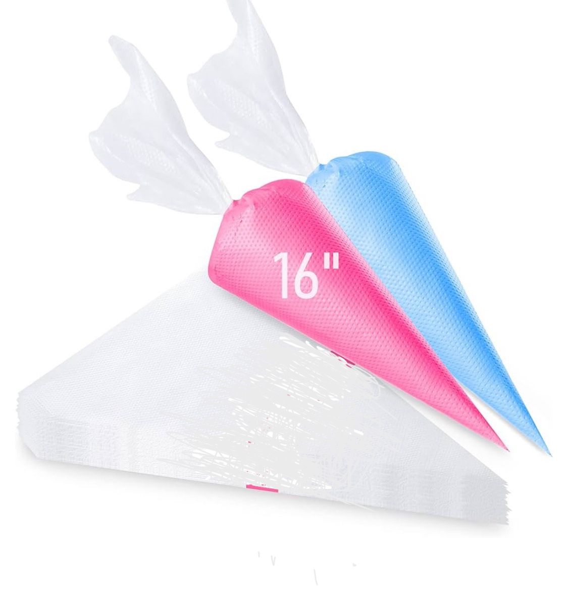 Piping Bags 500 Pc & 16 Inches Tipless Piping Bags, Extra Thick Pastry Bags Disposable, Non-Slip Icing Piping Bags Disposable Design, Cake Decoration.
