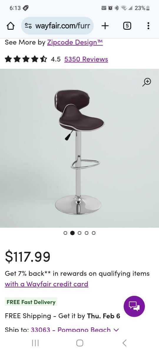 2 Counter Chair