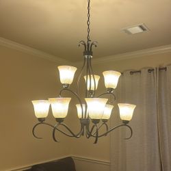 9 Light Vintage Chandelier