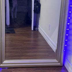 Silver Framed Rectangle Mirror