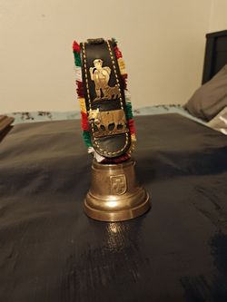 Swiss Cowbell with Decorative Leather Strap