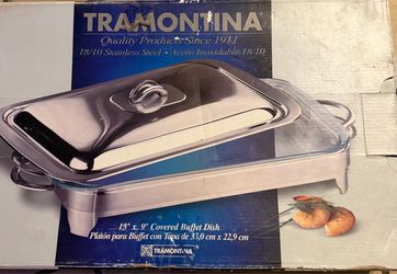 NEW Tramontina stainless steel Buffet dish server.
