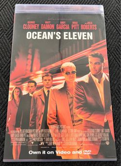 2001 Ocean's Eleven Original Movie Poster 43 3/4" x  27 1/4"