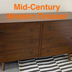 New Mid-Century Walnut Finish Dresser (Easy Finance & Delivery)