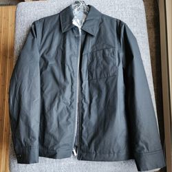 Vince Insulated Cotton Poplin Jacket Mens Size MEDIUM BLACK