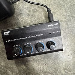 Pyle PHA40 4-Channel Stereo Headphone Amplifier