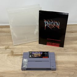 Raiden Trad SNES Super Nintendo Authentic Game & Manual