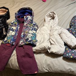 Winter Coat Puffer Snow Pants Kid Size 3t 2t