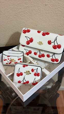 Coach Bag Set White Cherry