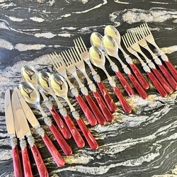 Rare Vintage Italian Flatware Set 20pc Setting for 8