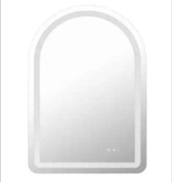 Glacier Bay 24 in. W x 36 in. H Arched Frameless Anti-Fog LED Light Wall Bathroom Vanity Mirror
