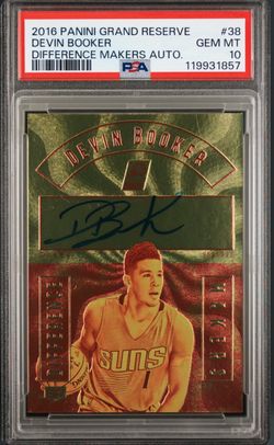 Devin Booker 2016 panini grand reserve PSA10