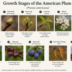 American plum- native small tree, white flowers, edible true.  Small sapling