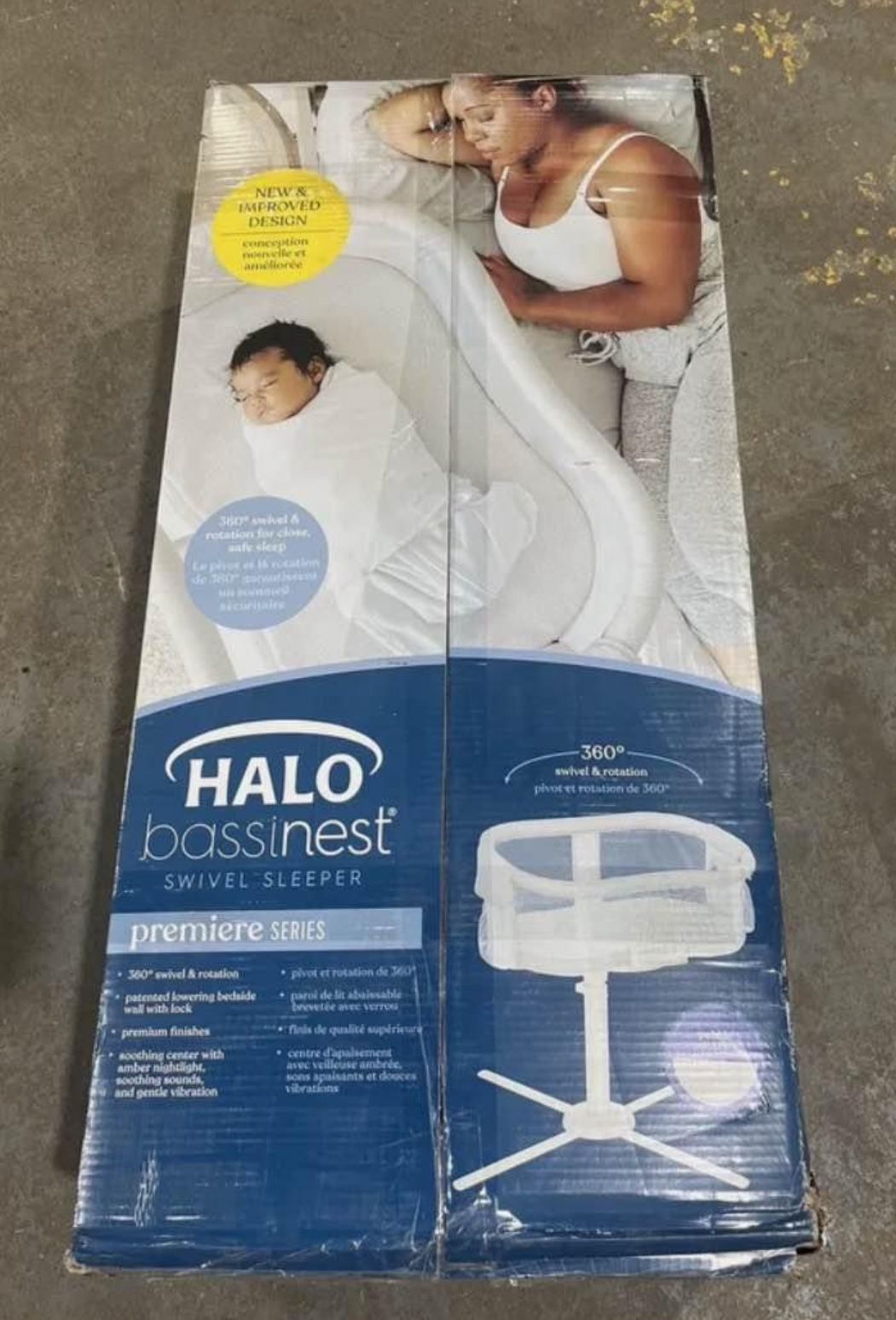 Halo Bassinet Premiere Series Bedside Swivel Sleeper, Pebble