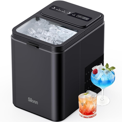 Silonn Compact Countertop Ice Maker Ice Machine for Dorm or Small Spaces