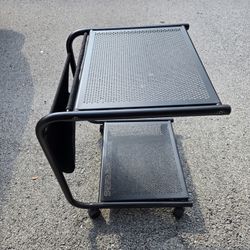 Rolling Metal Cart With Magazine Rack."CHECK OUT MY PAGE FOR MORE DEALS "