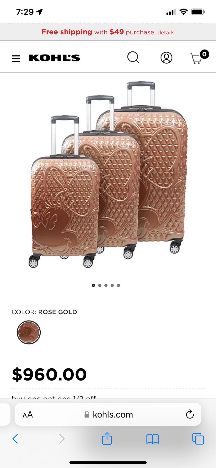 Mickey Mouse Luggage Set