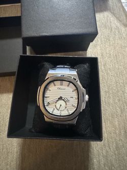 Chenxi Silver Dress Watch with Date