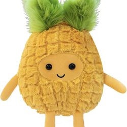 Fruit Pineapple Stuffed Animals Plush Toys, Super Soft & Washable, Adorable Kids Character Animal Pillows, Perfect for Room Decor, Gifts for Ages 3+, 