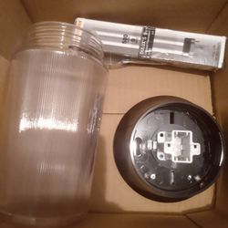 Fluorescent Exterior Light Fixture, Ceiling Mount 