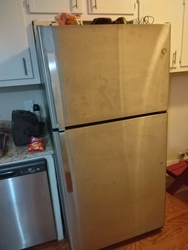 Stainless Steel GE Refrigerator