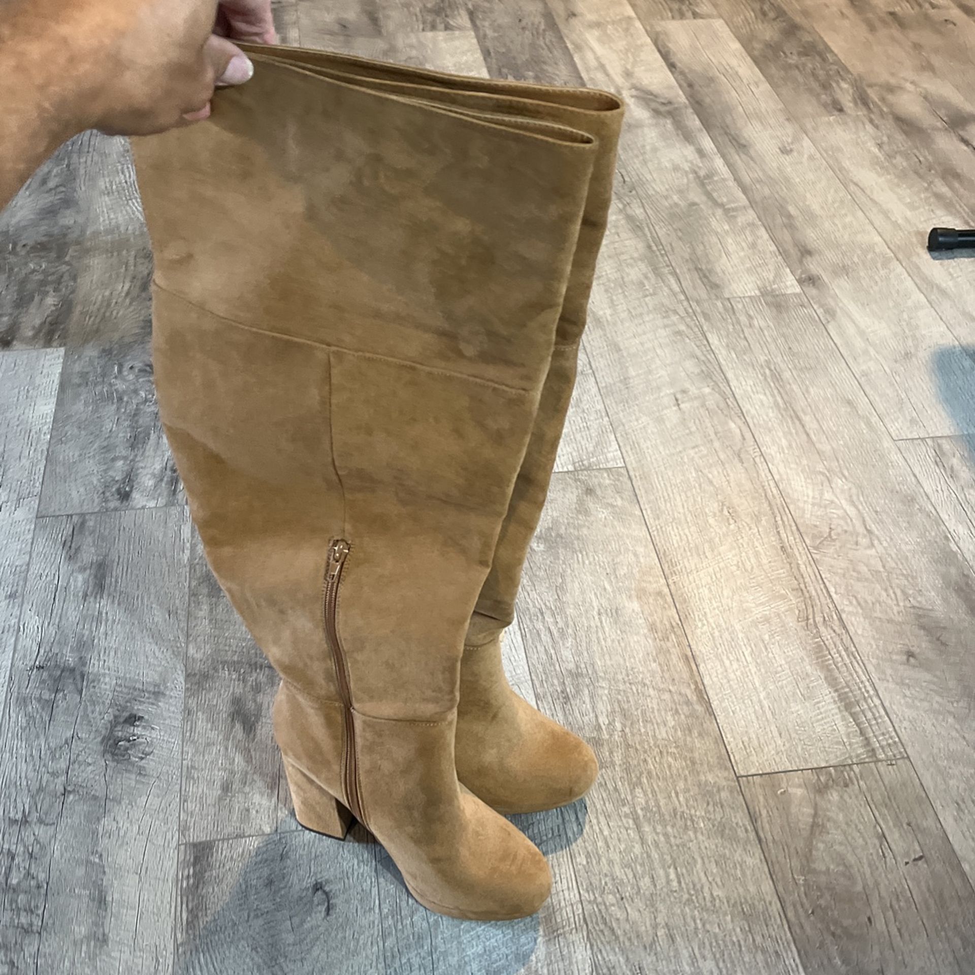 Targa Block Heel Over The Knee Boot Size 9