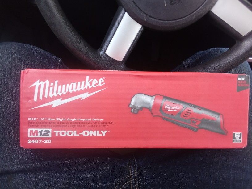 MILWAUKEE M12 1/4 HEX RIGHT ANGLE DRILL