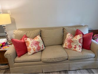 Classic Light Beige 3-Seat Sofa | Couch - OBO
