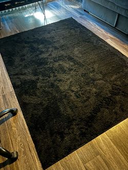 Mainstays Black Shag Area Rug – 5′ × 7′ – $20