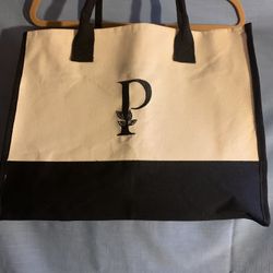 Canvas Tote Bag, “P”