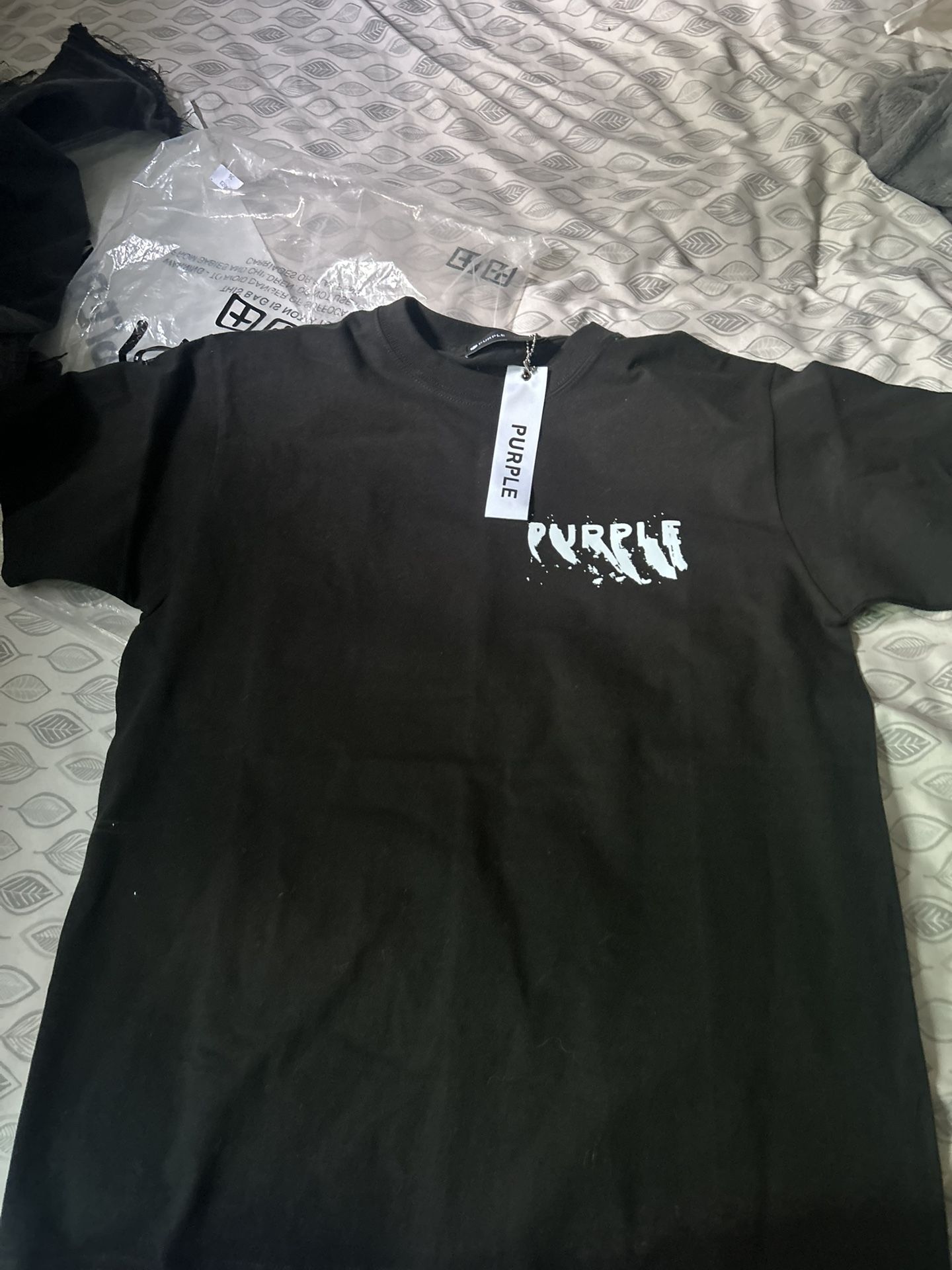 Black And White Purple Shirt 