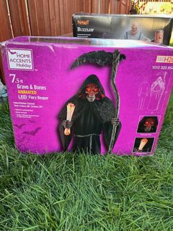 Home Accents Holiday 7.5 ft Animated LED Fiery Reaper