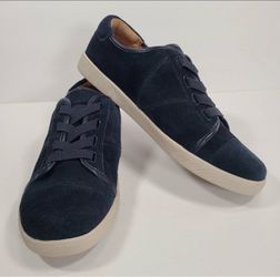 Vionic Navy Jean Suede Orthodic Comfort Shoe Lace Up Sneakers Women Size 9.5W