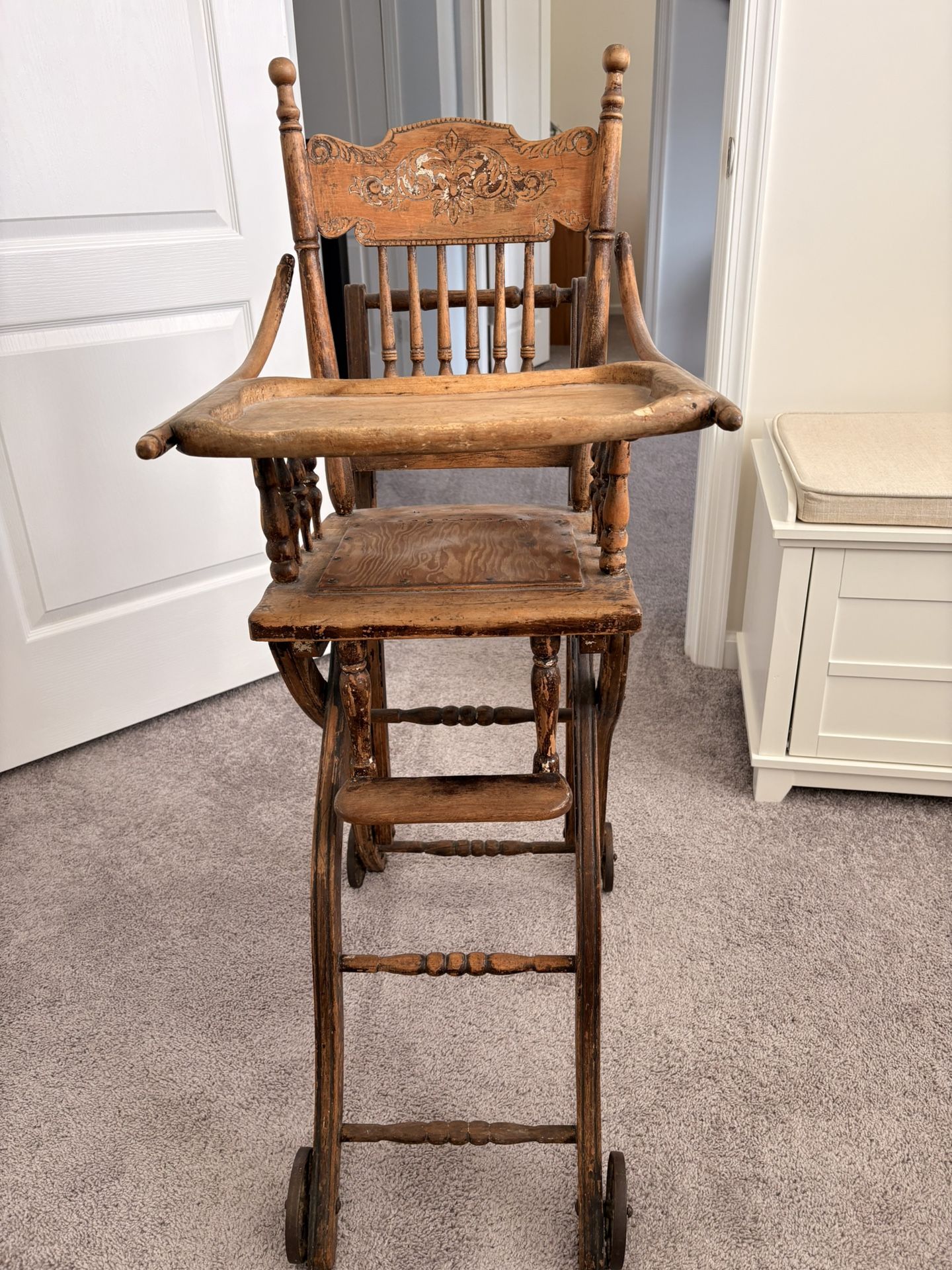 Antique Convertible High Chair/Stroller