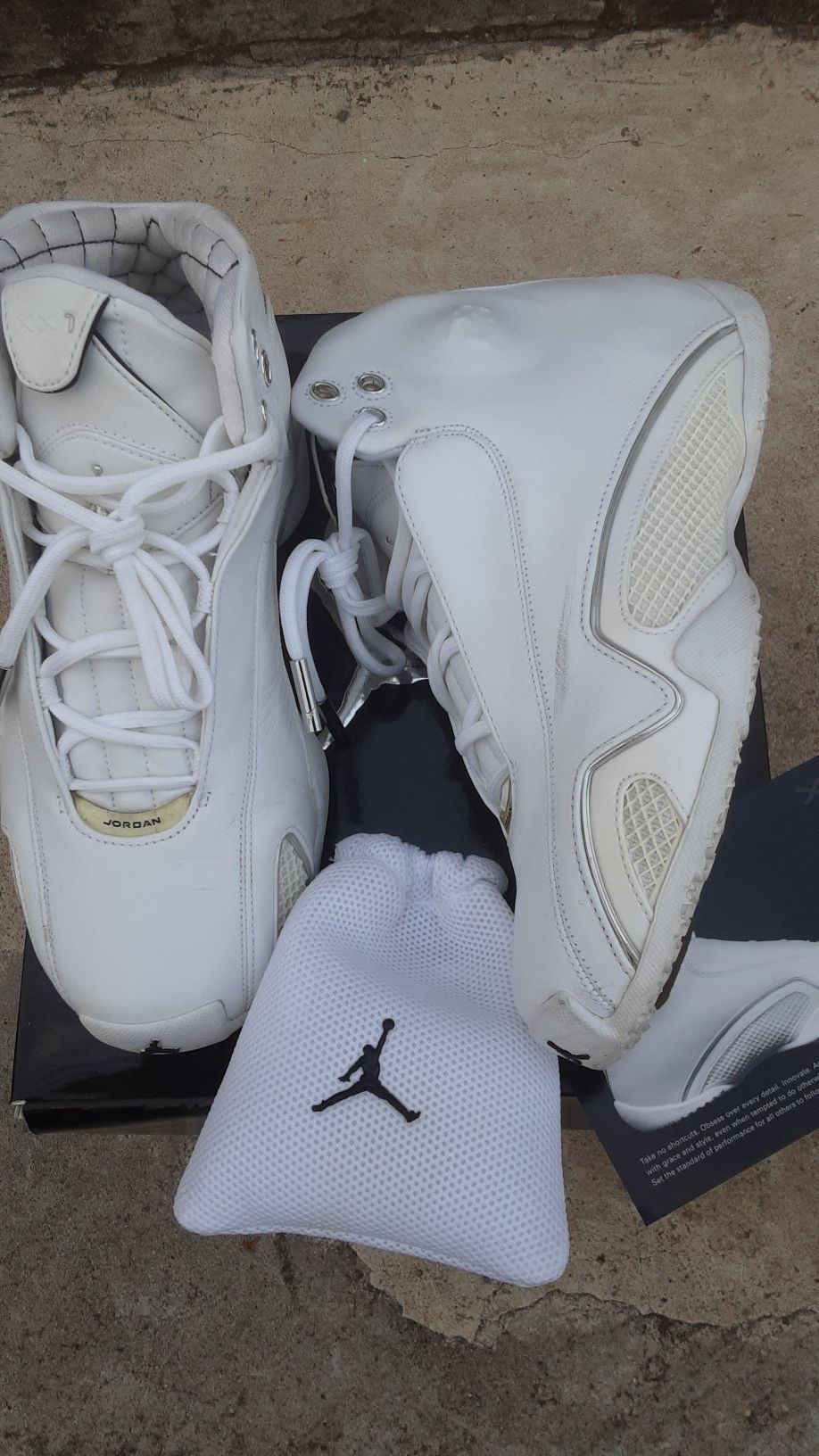 Size 8 Air Jordan XXI ( 21 ) White/Metallic Silver-Black Og All