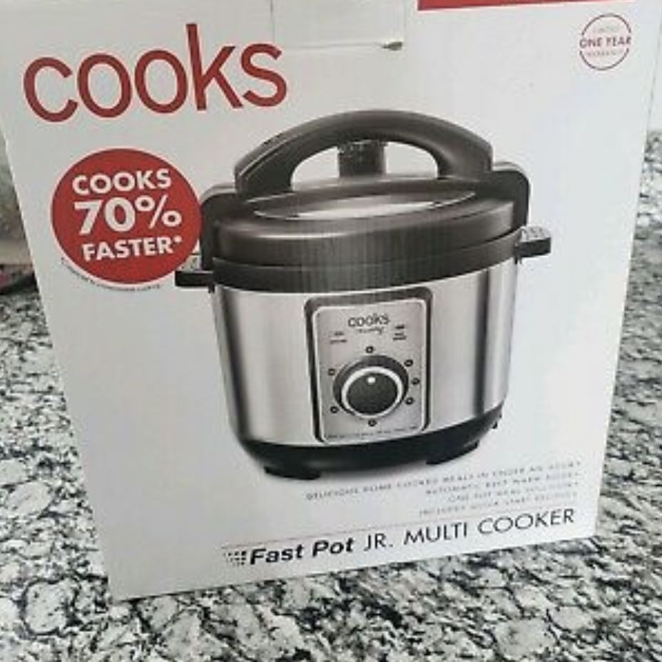 Cooks Fast Pot Jr. Multi Cooker - New - Stainless Stell - 2 Qt.. Condition New Unopened Box.