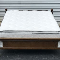 Full Size Bed with Mattress Set