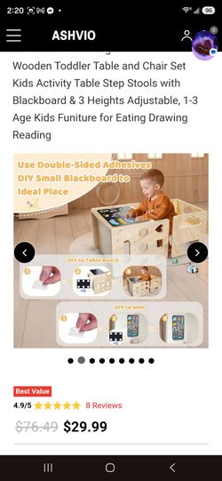 Montessori weaning table and chair