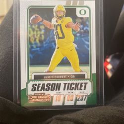 Justin Herbert Qb College Season Ticket