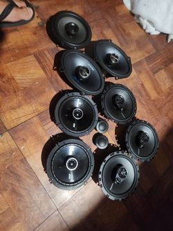 3 ROCKFORD FOSGATE R165X3 6.5 WITH 2 FOSGATE TWEETERS/2 KICKER DSC650 6.5/2 ALPINE S-TYPE SPS-5176X8