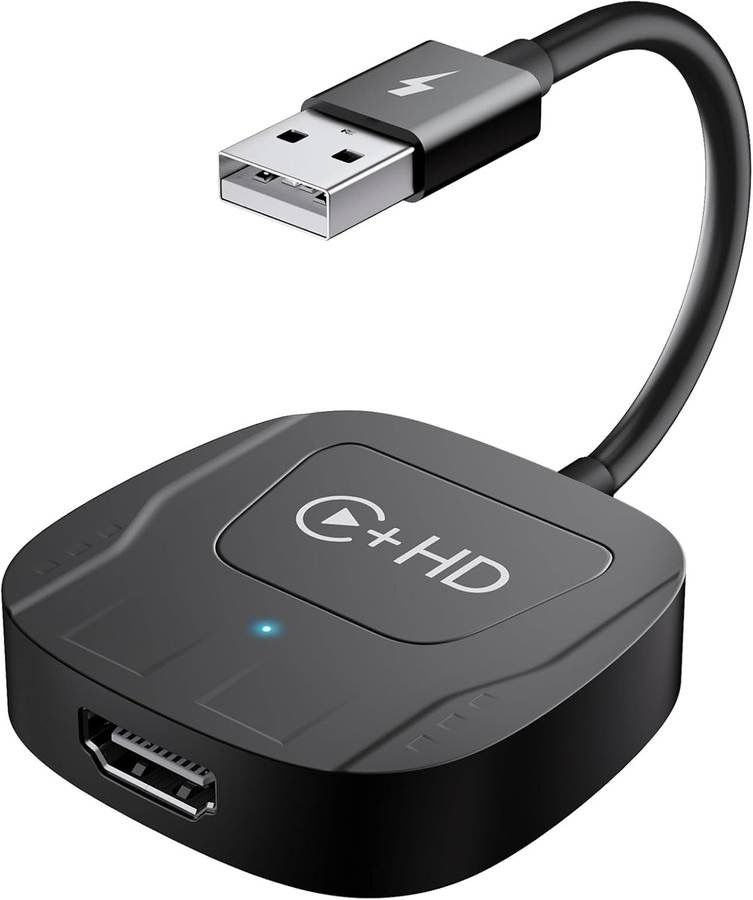 new Wireless CarPlay Adapter for Apple,Plug and Play CarPlay Wireless Adapter with HDMI Input for Fire TV Sticks and Game Consoles,Fit for Cars with F