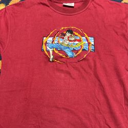 Embroidered Monkey D. Luffy Redhawk shirt