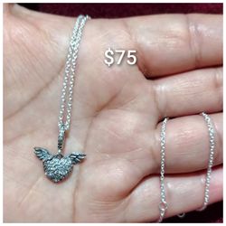 925 Sterling Silver Chains With The Pendant/Cadena Con Dije De Plata 925
