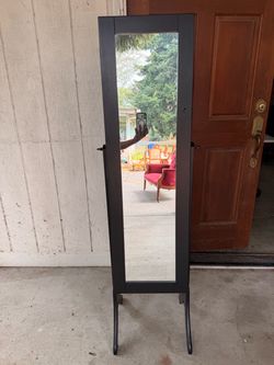 Black Floor Standing Cheval Mirror
