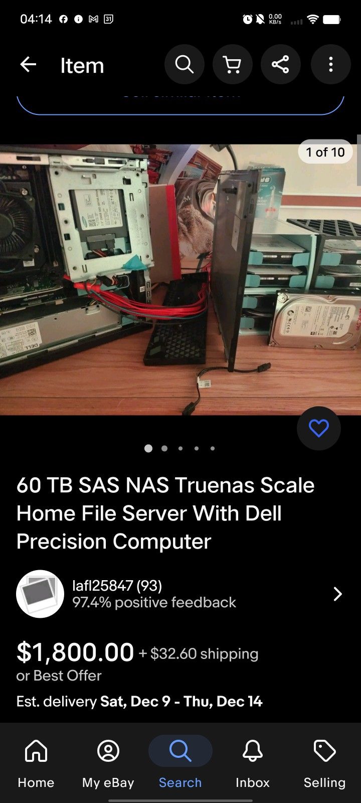60tb home NAS with SAS drives And Dell